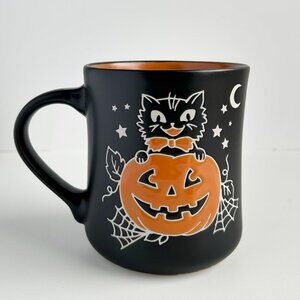 Vintage Style Black Cat Halloween Mug *NEW*